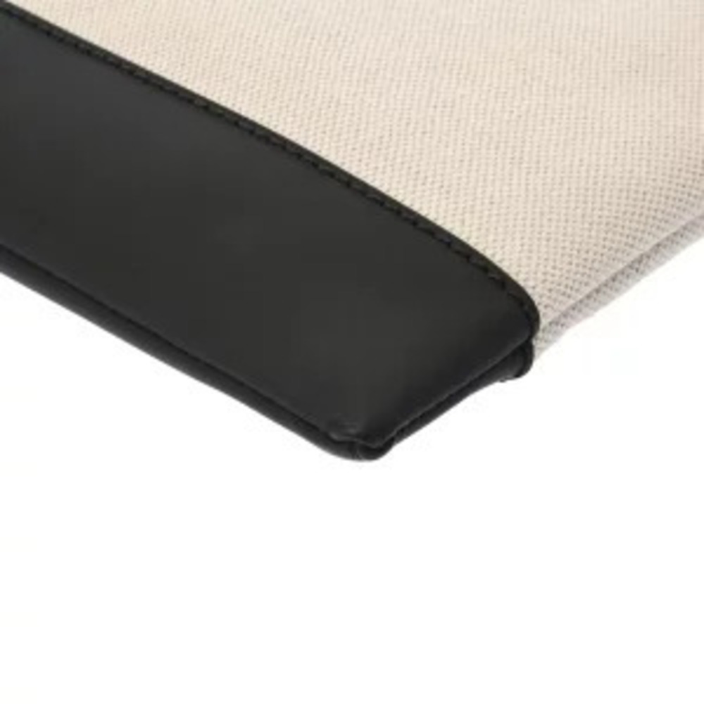 Balenciaga Navy Blue Clip White Black Canvas Leather Clutch Bag - Picture 7 of 9